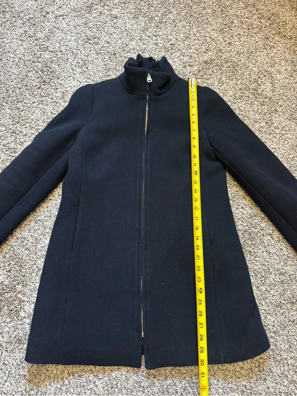 J. Crew Women’s Black Italian Wool Blend Lodge Coat - Picture 12 of 15